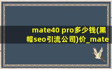 mate40 pro多少钱(黑帽seo引流公司)价_mate40 pro多少钱
